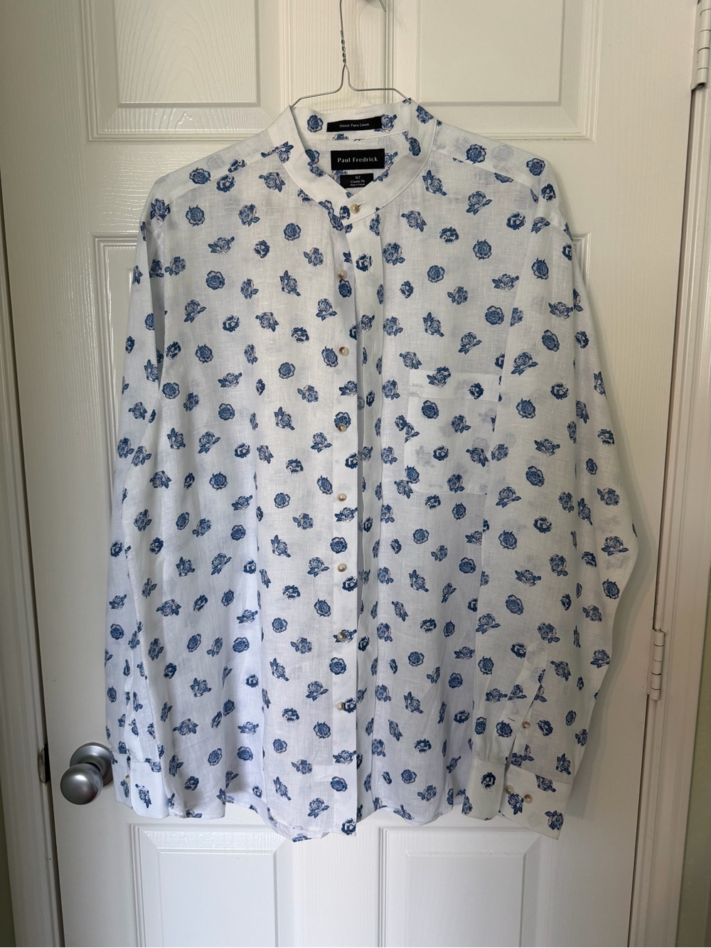 Paul Fredrick Non-Iron Fine Linen Classic Fit Shirt With Pocket